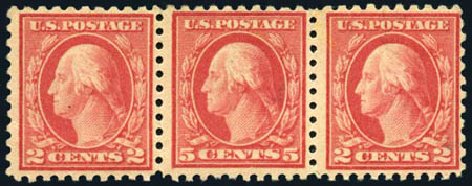 Cost of US Stamps Scott 467 - 5c 1917 Washington Perf 10 error. Harmer-Schau Auction Galleries, Oct 2008, Sale 79, Lot 214
