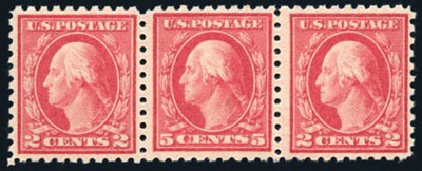 Prices of US Stamp Scott Catalogue #467 - 5c 1917 Washington Perf 10 error. Harmer-Schau Auction Galleries, Feb 2010, Sale 84, Lot 1604