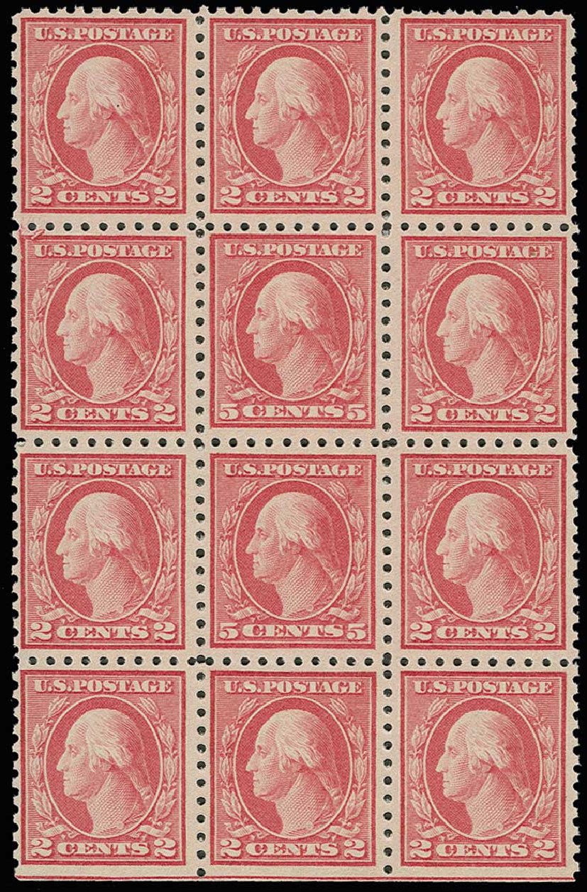 US Stamp Price Scott Catalog #467: 5c 1917 Washington Perf 10 error. H.R. Harmer, Jun 2013, Sale 3003, Lot 1324