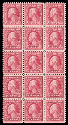 Value of US Stamp Scott Cat. # 467: 1917 5c Washington Perf 10 error. Matthew Bennett International, Dec 2007, Sale 325, Lot 2125
