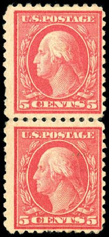 Prices of US Stamps Scott Cat. #467: 5c 1917 Washington Perf 10 error. Matthew Bennett International, Dec 2008, Sale 330, Lot 1795