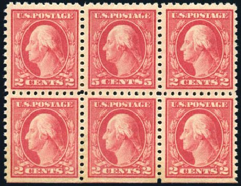 US Stamp Value Scott Catalog #467 - 5c 1917 Washington Perf 10 error. Harmer-Schau Auction Galleries, Feb 2010, Sale 84, Lot 1605