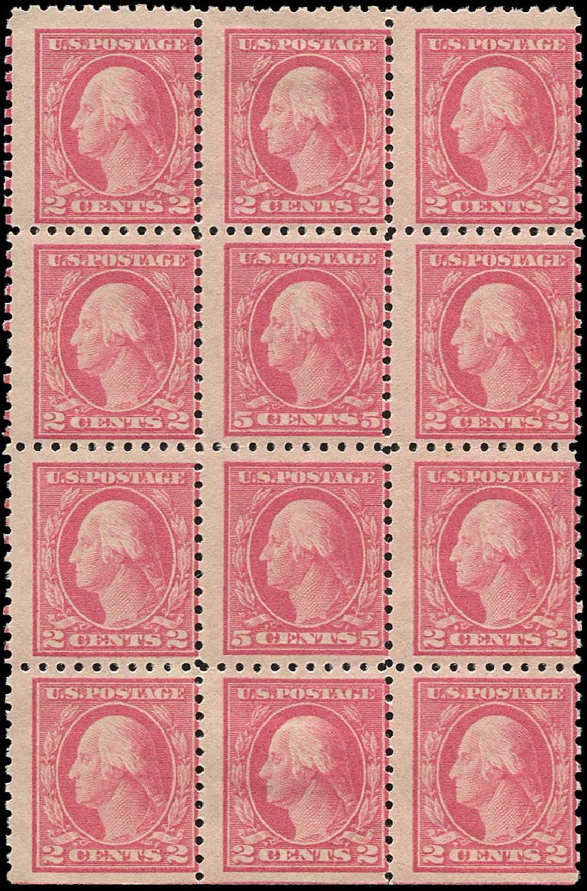 US Stamp Price Scott Catalogue # 467: 1917 5c Washington Perf 10 error. Regency-Superior, Nov 2014, Sale 108, Lot 875