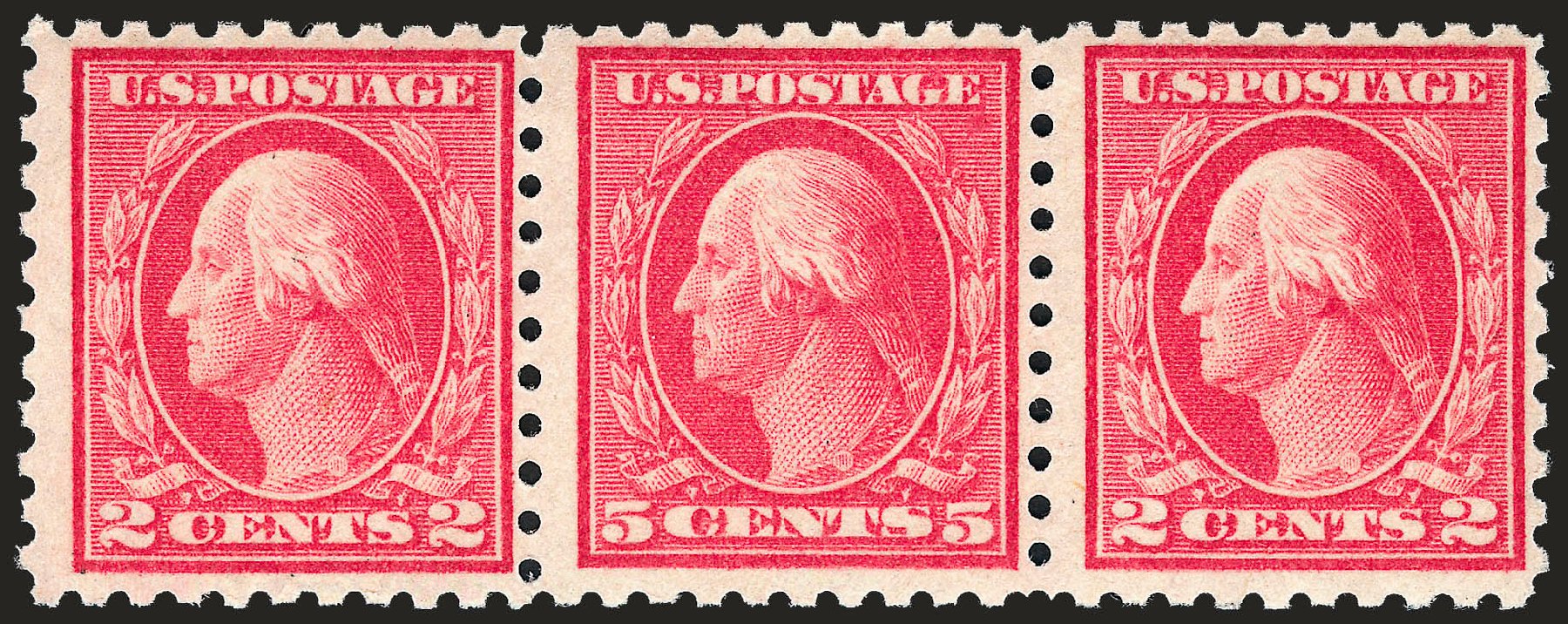 US Stamp Value Scott #467: 1917 5c Washington Perf 10 error. Robert Siegel Auction Galleries, Oct 2008, Sale 963, Lot 1005