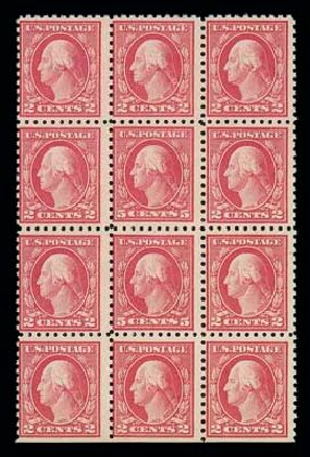 Value of US Stamps Scott Cat. 467: 5c 1917 Washington Perf 10 error. Matthew Bennett International, Jun 2007, Sale 319, Lot 1462
