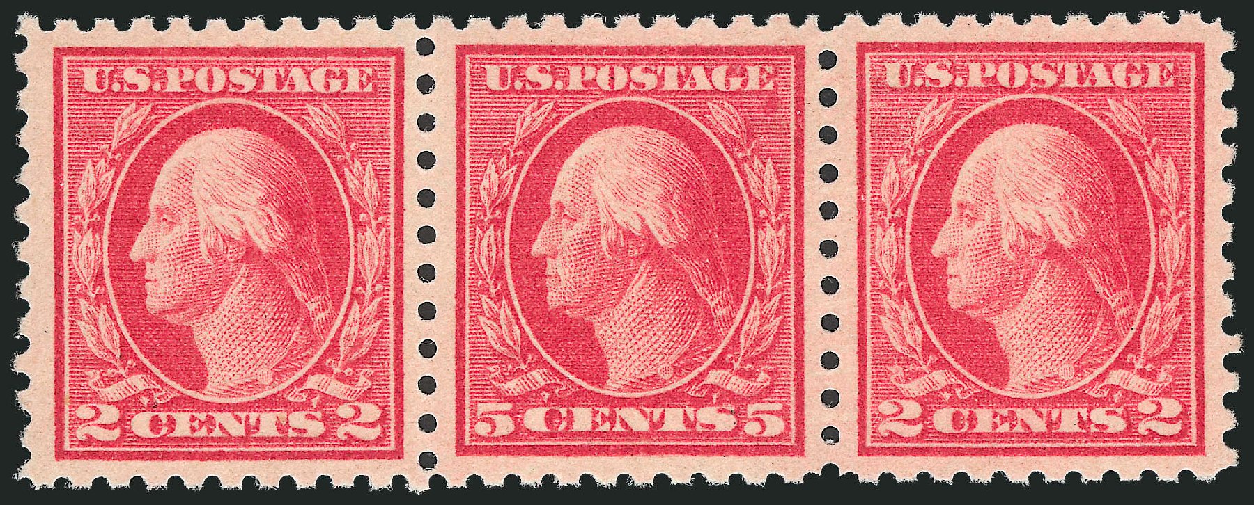 Price of US Stamps Scott Catalogue 467: 5c 1917 Washington Perf 10 error. Robert Siegel Auction Galleries, Oct 2011, Sale 1013, Lot 442