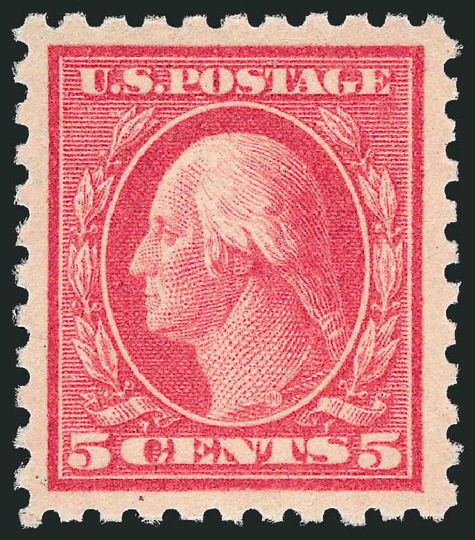 Prices of US Stamps Scott Cat. 467: 1917 5c Washington Perf 10 error. Robert Siegel Auction Galleries, Sep 2009, Sale 968B, Lot 612