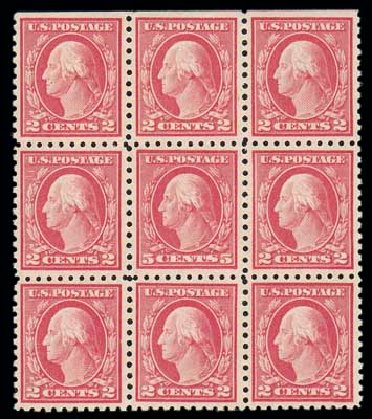 US Stamp Prices Scott Catalog #467 - 5c 1917 Washington Perf 10 error. Matthew Bennett International, Dec 2007, Sale 324, Lot 1203
