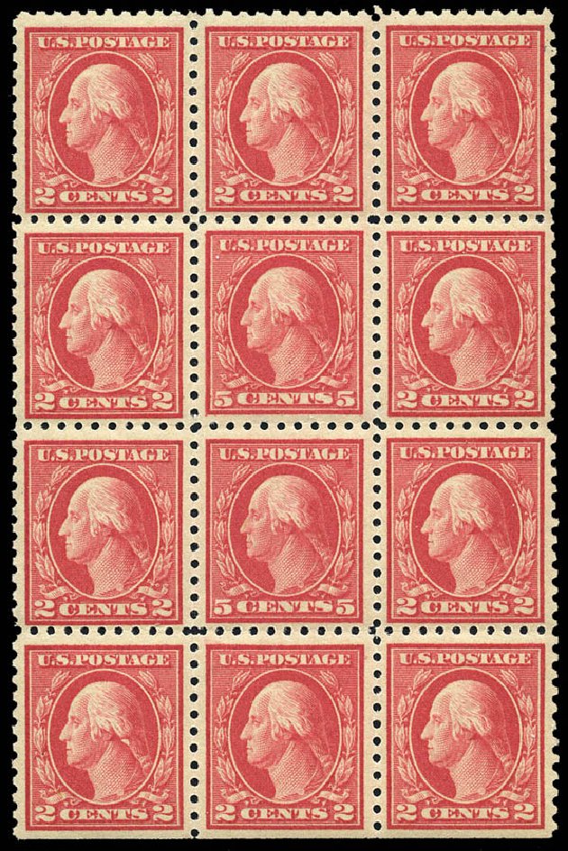 US Stamp Values Scott Catalog #467 - 5c 1917 Washington Perf 10 error. Matthew Bennett International, Sep 2012, Sale 346, Lot 843