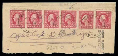 Costs of US Stamps Scott Catalogue 467 - 1917 5c Washington Perf 10 error. Matthew Bennett International, Dec 2007, Sale 324, Lot 1206