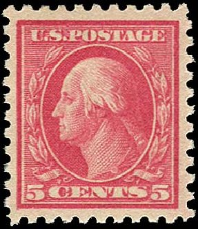 Price of US Stamps Scott # 467 - 1917 5c Washington Perf 10 error. Regency-Superior, Nov 2014, Sale 108, Lot 876