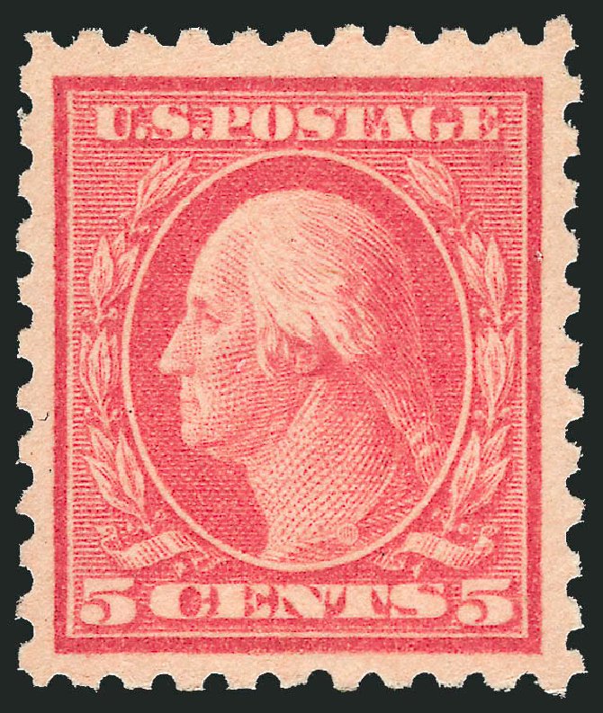 US Stamp Prices Scott Cat. #467: 1917 5c Washington Perf 10 error. Robert Siegel Auction Galleries, Mar 2012, Sale 1019, Lot 836