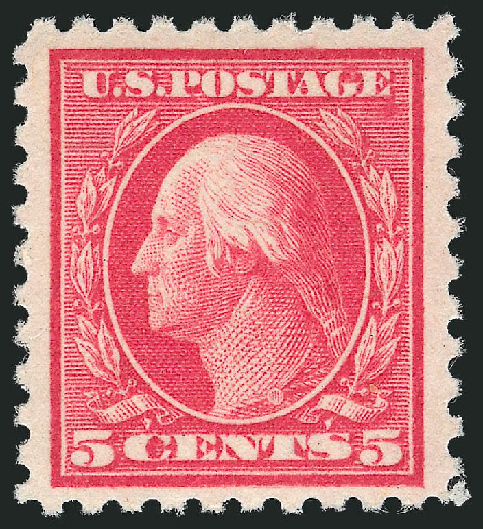 US Stamp Prices Scott Catalog # 467: 1917 5c Washington Perf 10 error. Robert Siegel Auction Galleries, Mar 2013, Sale 1040, Lot 1846