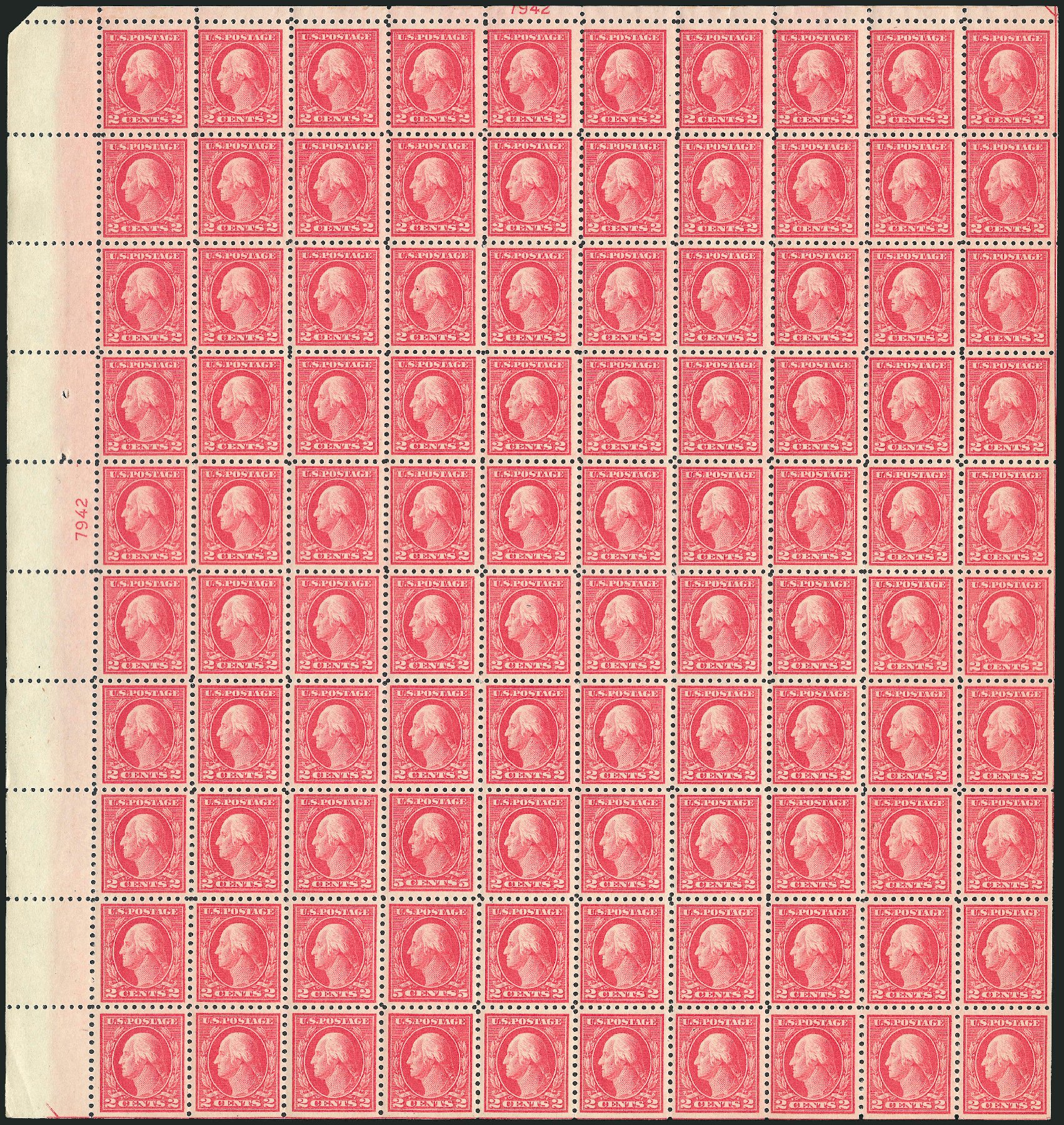 Prices of US Stamps Scott # 467 - 1917 5c Washington Perf 10 error. Robert Siegel Auction Galleries, Jul 2013, Sale 1050, Lot 586