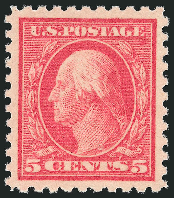 Value of US Stamp Scott Catalog # 467 - 1917 5c Washington Perf 10 error. Robert Siegel Auction Galleries, Nov 2013, Sale 1061, Lot 3946