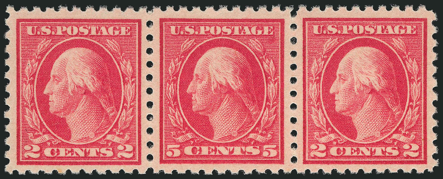 US Stamp Price Scott Catalogue # 467 - 1917 5c Washington Perf 10 error. Robert Siegel Auction Galleries, Dec 2013, Sale 1062, Lot 666