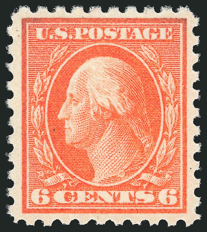 Values of US Stamps Scott Catalogue #468 - 6c 1916 Washington Perf 10. Robert Siegel Auction Galleries, Oct 2011, Sale 1014, Lot 1964