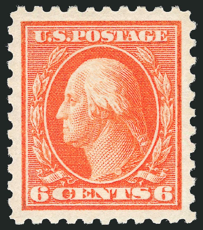 Values of US Stamp Scott Catalogue #468 - 1916 6c Washington Perf 10. Robert Siegel Auction Galleries, Sep 2009, Sale 968B, Lot 615