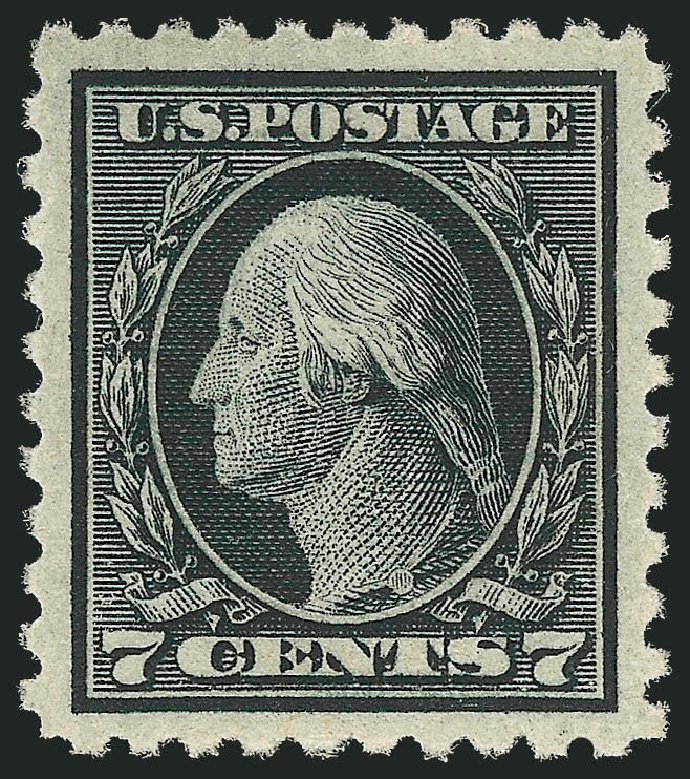 US Stamp Values Scott 469 - 1916 7c Washington Perf 10. Robert Siegel Auction Galleries, Oct 2011, Sale 1013, Lot 444