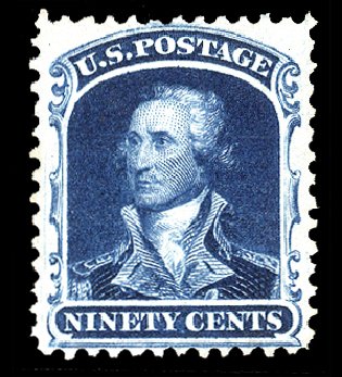 US Stamps Price Scott Catalogue #47 - 90c 1875 Washington Reprint. Cherrystone Auctions, Jun 2011, Sale 201106, Lot 19