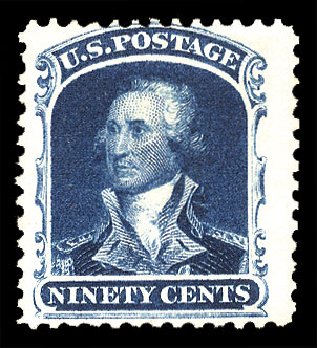Costs of US Stamps Scott #47: 90c 1875 Washington Reprint. Cherrystone Auctions, Apr 2012, Sale 201204, Lot 44