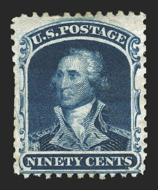 Value of US Stamps Scott Catalogue # 47: 90c 1875 Washington Reprint. Spink Shreves Galleries, Mar 2013, Sale 142, Lot 164