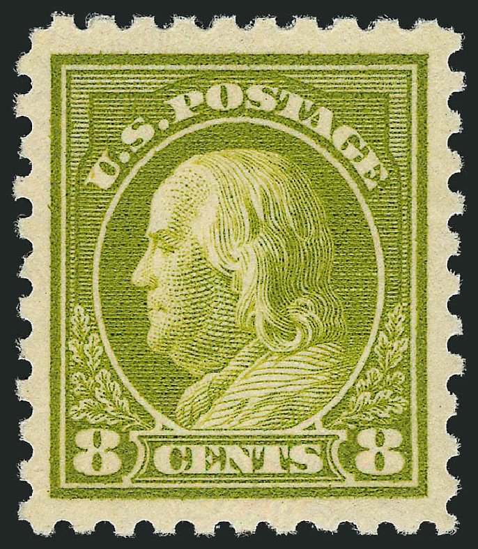 US Stamps Value Scott # 470: 8c 1916 Franklin Perf 10. Robert Siegel Auction Galleries, Sep 2009, Sale 968B, Lot 617