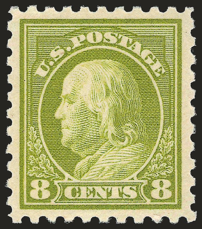 Values of US Stamp Scott #470 - 1916 8c Franklin Perf 10. Robert Siegel Auction Galleries, Apr 2009, Sale 972, Lot 3348