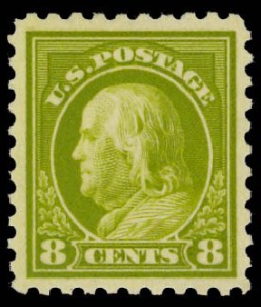 Prices of US Stamps Scott #470 - 8c 1916 Franklin Perf 10. Daniel Kelleher Auctions, Jan 2012, Sale 628, Lot 515
