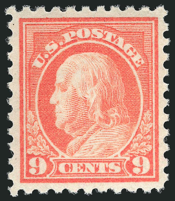 US Stamps Value Scott # 471 - 9c 1916 Franklin Perf 10. Robert Siegel Auction Galleries, May 2013, Sale 1044, Lot 288