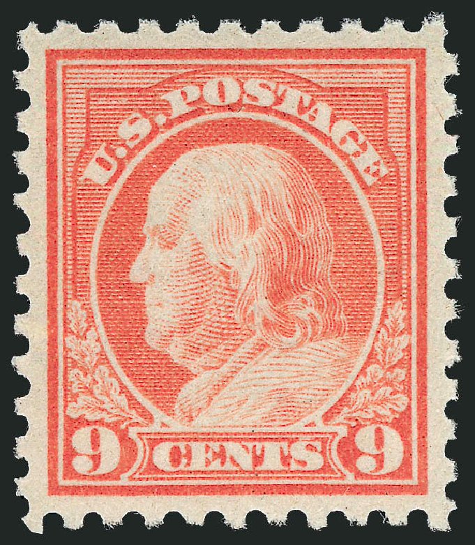 Values of US Stamps Scott Cat. # 471 - 9c 1916 Franklin Perf 10. Robert Siegel Auction Galleries, Sep 2009, Sale 968B, Lot 618