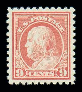 US Stamp Prices Scott #471: 9c 1916 Franklin Perf 10. Matthew Bennett International, Dec 2007, Sale 325, Lot 2129
