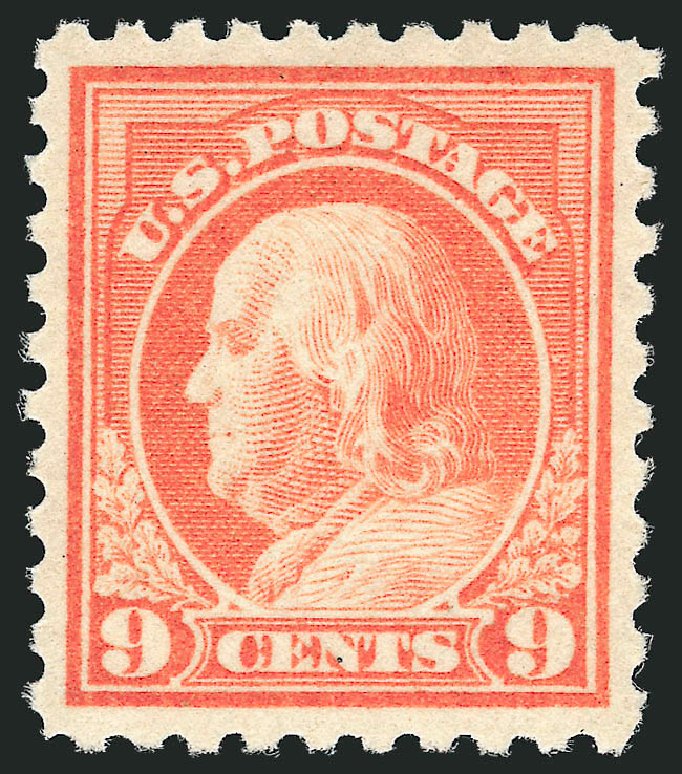 Values of US Stamps Scott Catalog # 471: 1916 9c Franklin Perf 10. Robert Siegel Auction Galleries, Mar 2012, Sale 1019, Lot 839
