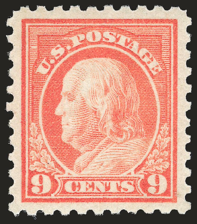 Prices of US Stamps Scott #471: 1916 9c Franklin Perf 10. Robert Siegel Auction Galleries, Jun 2010, Sale 992, Lot 2494