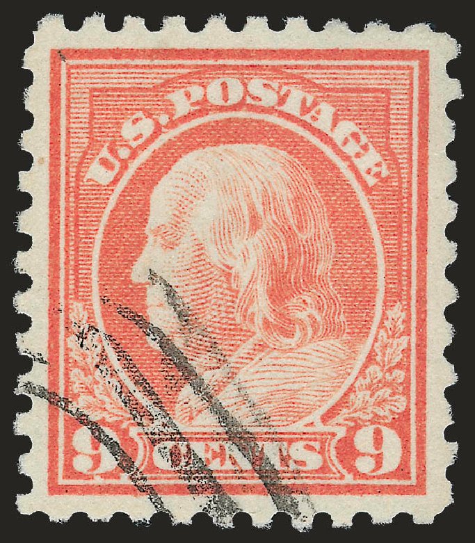 US Stamps Values Scott Catalogue 471: 1916 9c Franklin Perf 10. Robert Siegel Auction Galleries, Jun 2009, Sale 975, Lot 1892