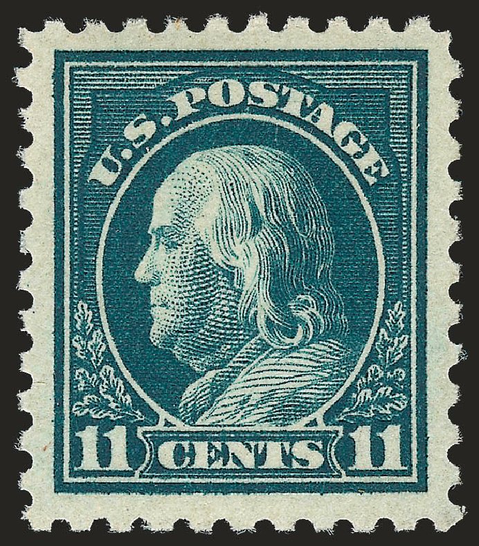 US Stamp Values Scott Catalog 473: 1916 11c Franklin Perf 10. Robert Siegel Auction Galleries, Sep 2009, Sale 976, Lot 2065