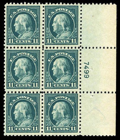 US Stamp Value Scott Catalog # 473 - 11c 1916 Franklin Perf 10. Matthew Bennett International, Mar 2012, Sale 344, Lot 4613