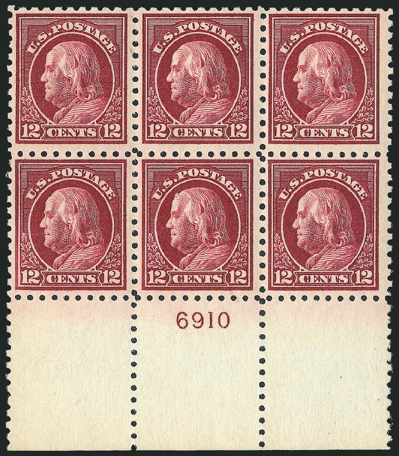 US Stamps Value Scott Catalogue #474 - 1916 12c Franklin Perf 10. Robert Siegel Auction Galleries, Oct 2011, Sale 1014, Lot 1969