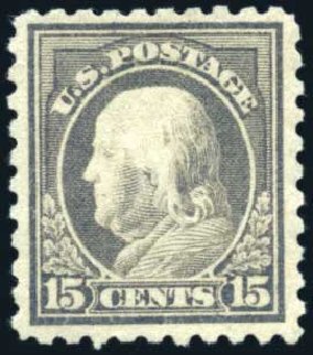 Value of US Stamps Scott #475 - 15c 1916 Franklin Perf 10. Harmer-Schau Auction Galleries, Feb 2010, Sale 84, Lot 1607
