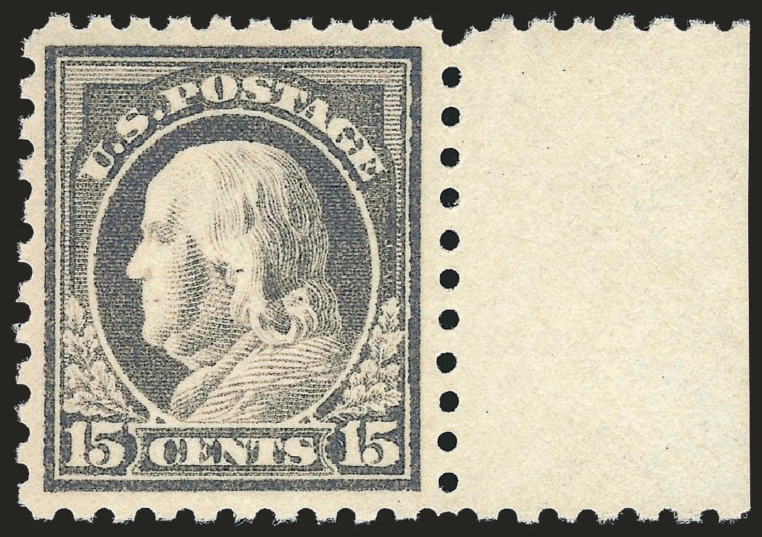 Prices of US Stamp Scott # 475: 1916 15c Franklin Perf 10. Robert Siegel Auction Galleries, Dec 2009, Sale 982, Lot 5868