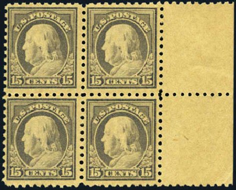 Price of US Stamps Scott #475: 1916 15c Franklin Perf 10. Harmer-Schau Auction Galleries, Aug 2012, Sale 94, Lot 1570