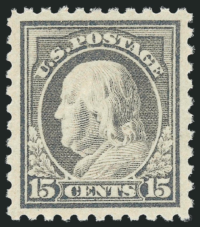 Price of US Stamp Scott Cat. # 475 - 1916 15c Franklin Perf 10. Robert Siegel Auction Galleries, Dec 2011, Sale 1017, Lot 830