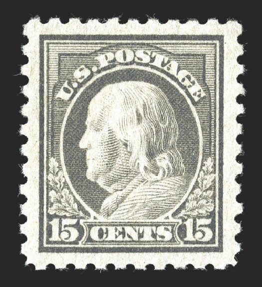 US Stamps Prices Scott Catalogue 475: 1916 15c Franklin Perf 10. Spink Shreves Galleries, Jul 2012, Sale 140, Lot 281