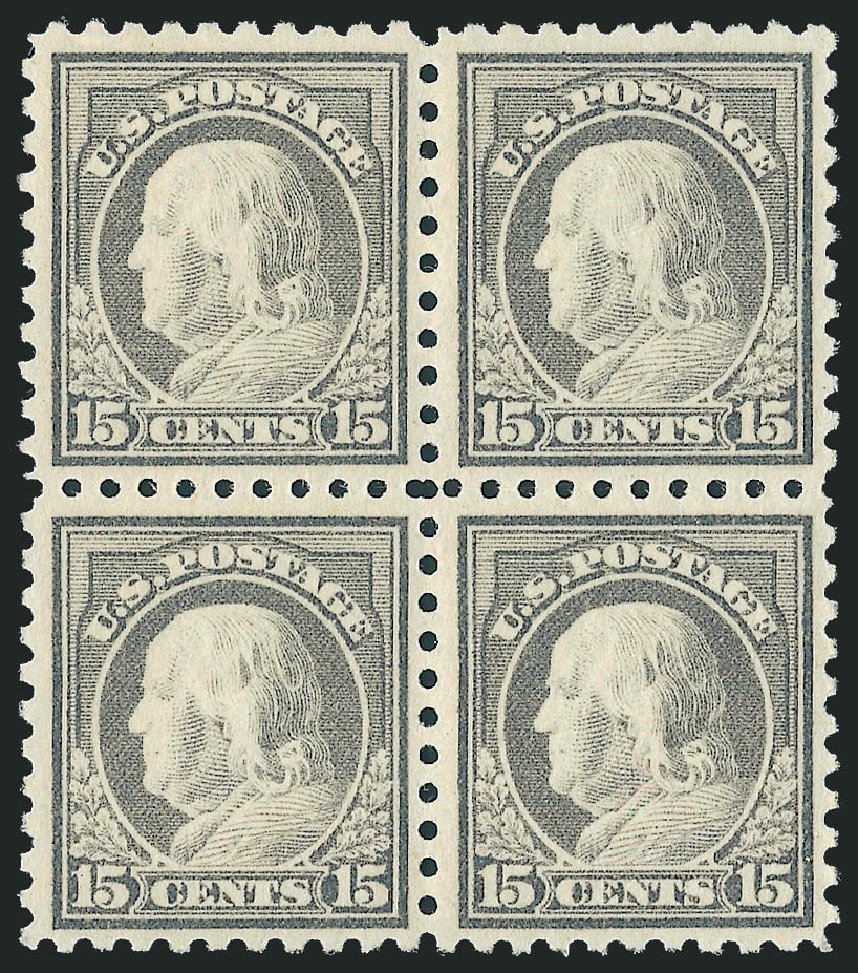 Values of US Stamps Scott 475 - 15c 1916 Franklin Perf 10. Robert Siegel Auction Galleries, Mar 2011, Sale 1007, Lot 2764