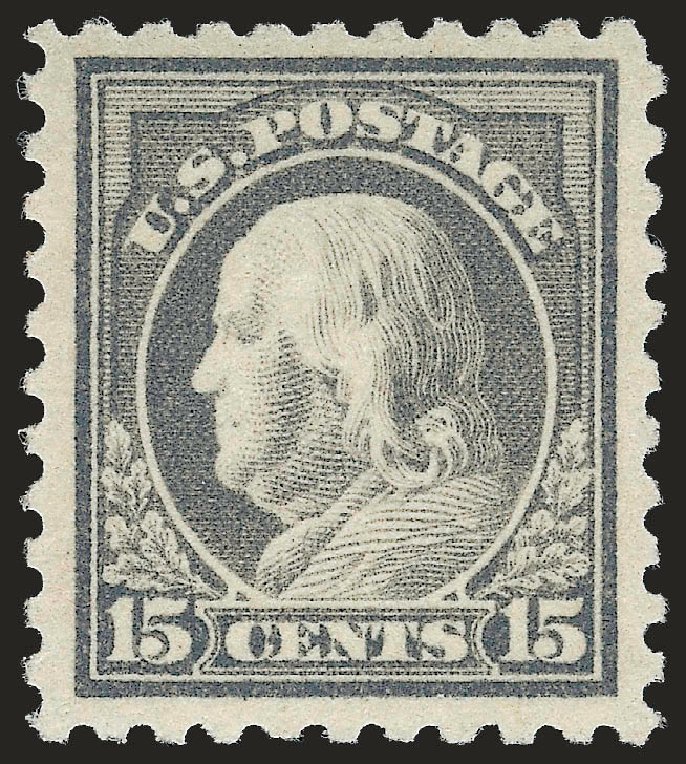 US Stamp Prices Scott Cat. 475: 1916 15c Franklin Perf 10. Robert Siegel Auction Galleries, Jun 2009, Sale 975, Lot 1894