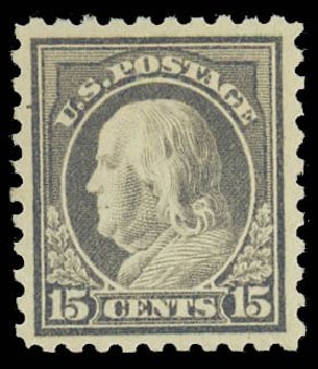 Costs of US Stamp Scott Catalog # 475 - 15c 1916 Franklin Perf 10. Daniel Kelleher Auctions, Oct 2012, Sale 632, Lot 1375