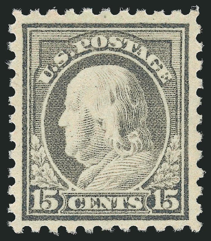 US Stamps Price Scott Catalogue 475: 15c 1916 Franklin Perf 10. Robert Siegel Auction Galleries, Dec 2011, Sale 1017, Lot 832