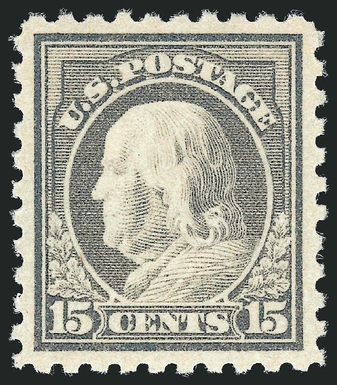 US Stamps Price Scott 475 - 1916 15c Franklin Perf 10. Robert Siegel Auction Galleries, Nov 2012, Sale 1034, Lot 442