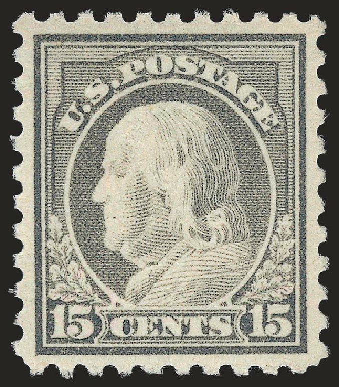 US Stamp Price Scott Cat. #475: 1916 15c Franklin Perf 10. Robert Siegel Auction Galleries, Sep 2009, Sale 968B, Lot 622