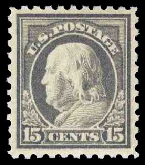 Prices of US Stamps Scott Cat. # 475: 1916 15c Franklin Perf 10. Cherrystone Auctions, Jun 2011, Sale 201106, Lot 73